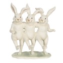 Clayre & Eef Figurine Rabbit 16x9x19 cm White Polyresin Rectangle