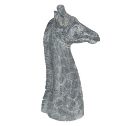 Clayre & Eef Statuetta Giraffa 24x22x47 cm Grigio Bianco Poliresina