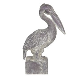 Clayre & Eef Figurine Pelican 23x13x37 cm Grey Polyresin