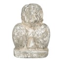 Clayre & Eef Tealight Holder Angel 23x18x26 cm Grey Plastic Glass