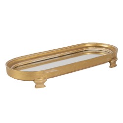 Clayre & Eef Scodella decorativa 36x13x4 cm Color oro Plastica Ovale