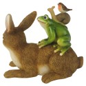 Clayre & Eef Statuetta Animali 13x7x11 cm Marrone Verde  Poliresina