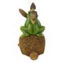 Clayre & Eef Statuetta Animali 13x7x11 cm Marrone Verde  Poliresina