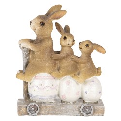 Clayre & Eef Figurine Rabbit 12 cm Brown Polyresin