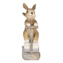 Clayre & Eef Figurine Lapin 12 cm Marron Polyrésine