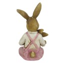 Clayre & Eef Figurine Lapin 15 cm Rose Polyrésine