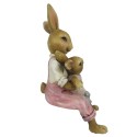 Clayre & Eef Figurine Rabbit 15 cm Pink Polyresin