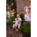 Clayre & Eef Figurine Lapin 15 cm Rose Polyrésine