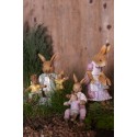 Clayre & Eef Figurine Rabbit 15 cm Pink Polyresin