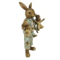 Clayre & Eef Figurine Lapin 19 cm Vert Marron Polyrésine