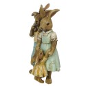 Clayre & Eef Figurine Rabbit 15 cm Green Brown Polyresin