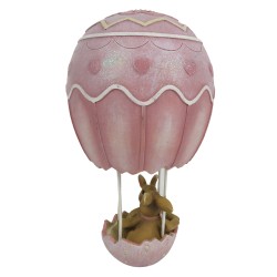 Clayre & Eef Figur Kaninchen 19 cm Rosa Polyresin