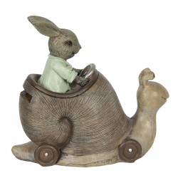 Clayre & Eef Figurine Animaux 15x7x13 cm Gris Polyrésine