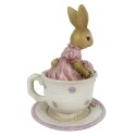 Clayre & Eef Figurine Lapin 8x8x11 cm Marron Beige Polyrésine