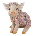 Clayre & Eef Figurine Cochon 24x16x23 cm Rose Polyrésine Cochon