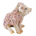 Clayre & Eef Beeld Varken 24x16x23 cm Roze Polyresin Varken