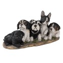 Clayre & Eef Beeld Hond 33x12x17 cm Zwart Wit Polyresin