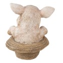 Clayre & Eef Figurine Cochon 13x12x14 cm Rose Polyrésine Cochon