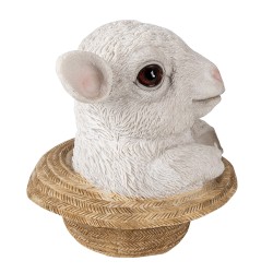 Clayre & Eef Figurine Sheep 12x12x12 cm Beige Polyresin