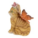 Clayre & Eef Statuetta Gatto  12x10x15 cm Marrone Poliresina