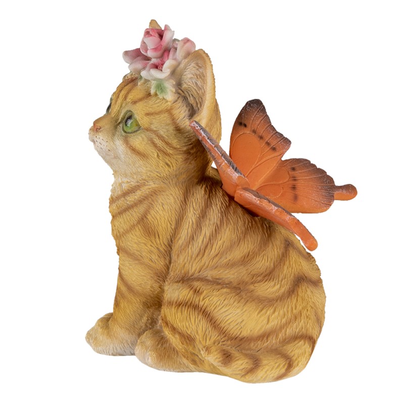 Clayre & Eef Figurine Cat 12x10x15 cm Brown Polyresin