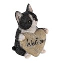 Clayre & Eef Beeld Kat 12x9x15 cm Zwart Polyresin Welcome