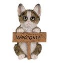 Clayre & Eef Figurine Chat 12x9x19 cm Marron Polyrésine Welcome