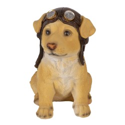 Clayre & Eef Figurine Dog 14x10x16 cm Brown Polyresin