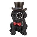 Clayre & Eef Figurine Dog 13x9x17 cm Black Polyresin