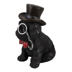 Clayre & Eef Figur Hund 13x9x17 cm Schwarz Polyresin