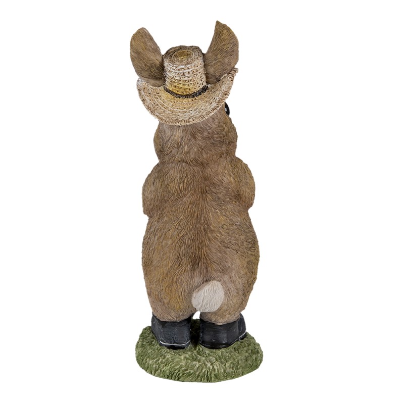 Clayre & Eef Figurine Rabbit 9x8x22 cm Brown Polyresin