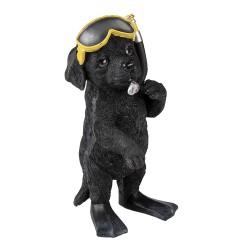 Clayre & Eef Figurine Dog 11x11x23 cm Black Polyresin