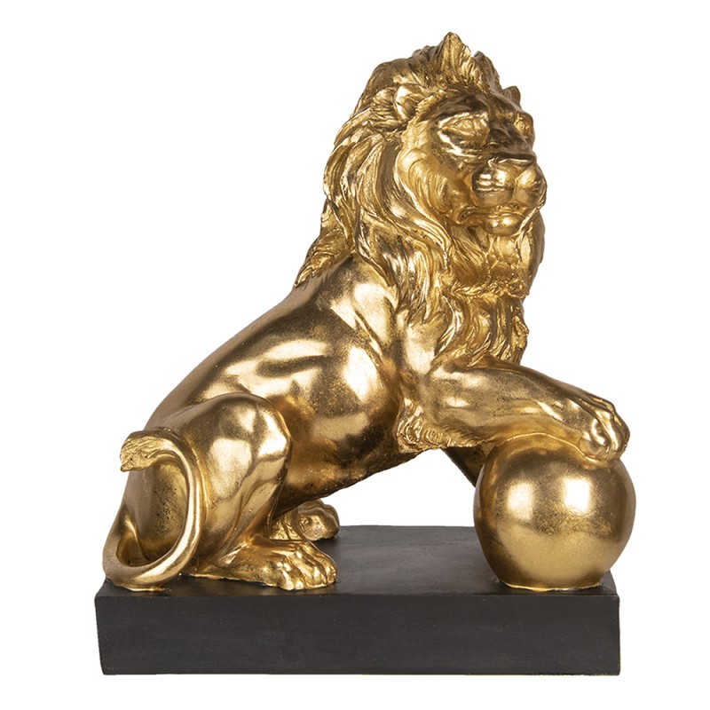 Clayre & Eef Figurine Lion 38x25x44 cm Gold colored Polyresin