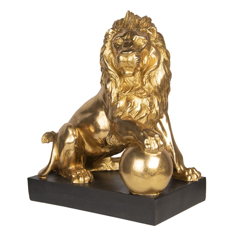 Clayre & Eef Statuetta Leone 38x25x44 cm Color oro Poliresina