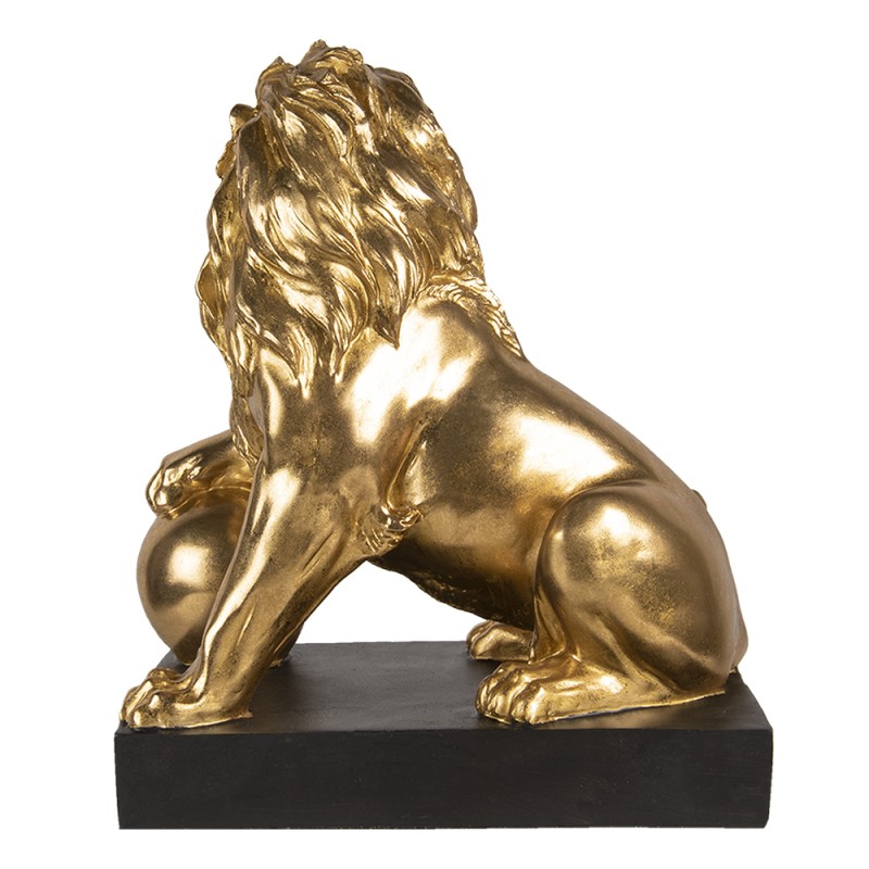 Clayre & Eef Statuetta Leone 38x25x44 cm Color oro Poliresina