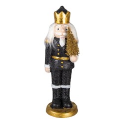 Clayre & Eef Figurine Nutcracker 50 cm Black Polyresin