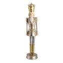 Clayre & Eef Figurine Nutcracker 56 cm Silver colored Gold colored Polyresin