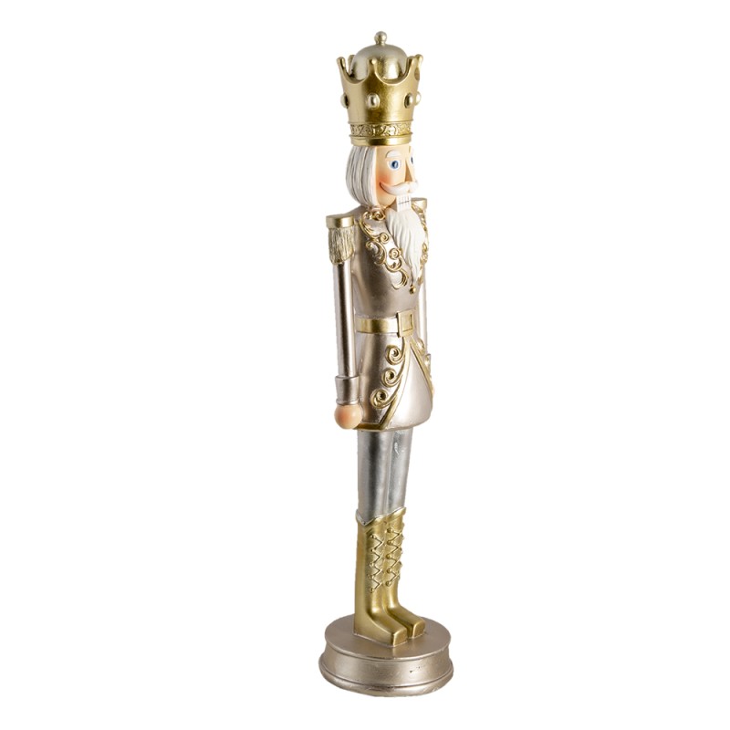 Clayre & Eef Figurine Nutcracker 56 cm Silver colored Gold colored Polyresin