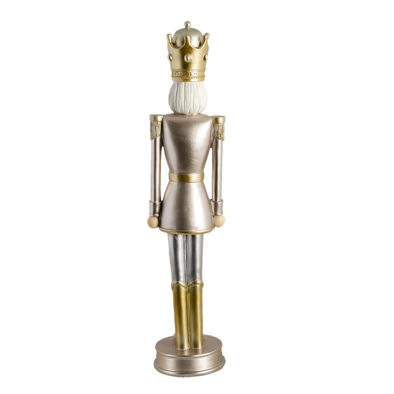 Clayre & Eef Figurine Nutcracker 56 cm Silver colored Gold colored Polyresin