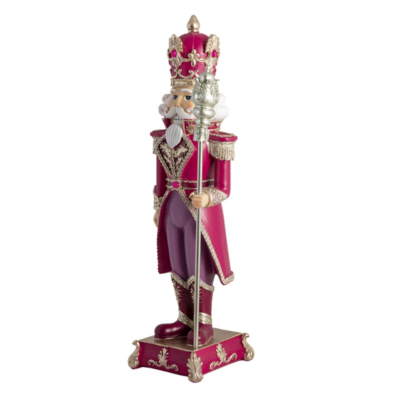 Clayre & Eef Figurine Nutcracker 46 cm Red Pink Polyresin