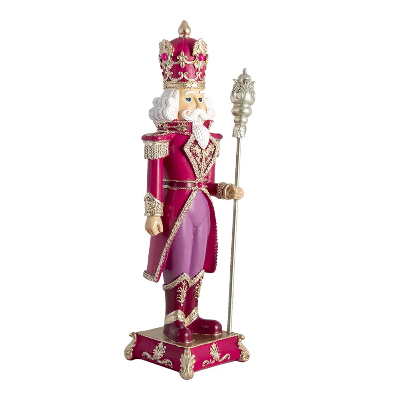 Clayre & Eef Figurine Nutcracker 46 cm Red Pink Polyresin