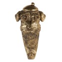 Clayre & Eef Wall Decoration Dog 7x5x13 cm Gold colored Polyresin