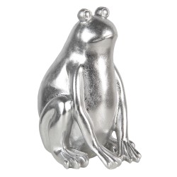 Clayre & Eef Statuetta Rana 20x20x30 cm Color argento Poliresina