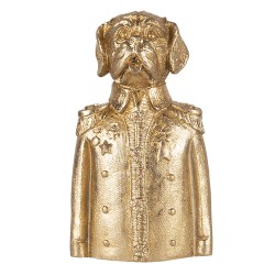 Clayre & Eef Figur Hund 8x6x15 cm Goldfarbig Polyresin