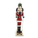 Clayre & Eef Figur Nussknacker 17 cm Rot Weiß Polyresin