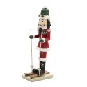 Clayre & Eef Figur Nussknacker 17 cm Rot Weiß Polyresin