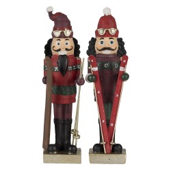 Clayre & Eef Figur Nussknacker 17 cm Rot Grün Polyresin