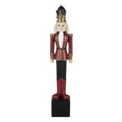 Clayre & Eef Figurine Casse-noisette 27 cm Rouge Polyrésine