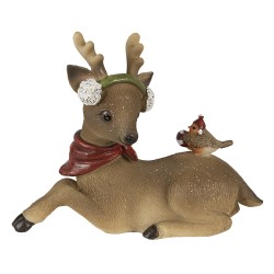 Clayre & Eef Figurine Deer 17x7x13 cm Brown Polyresin