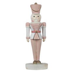 Clayre & Eef Statuetta Schiaccianoci 10x9x26 cm Rosa Poliresina